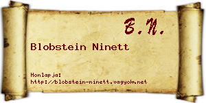 Blobstein Ninett névjegykártya
